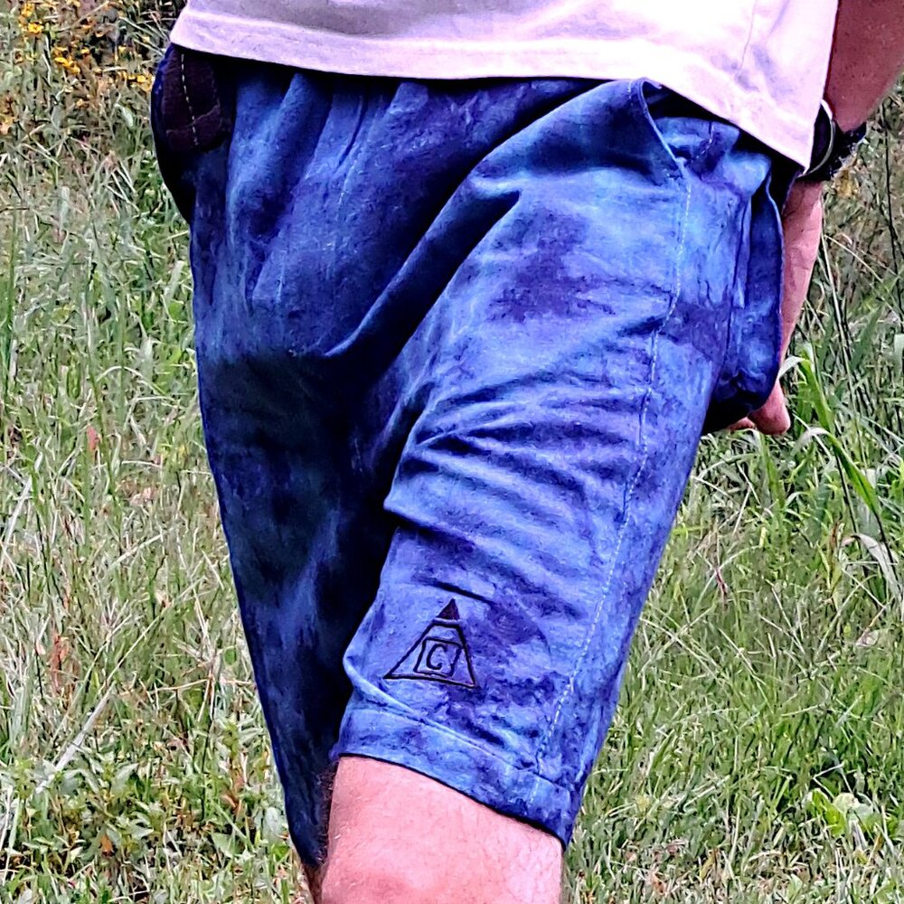 Washed Blue Hemp Shorts